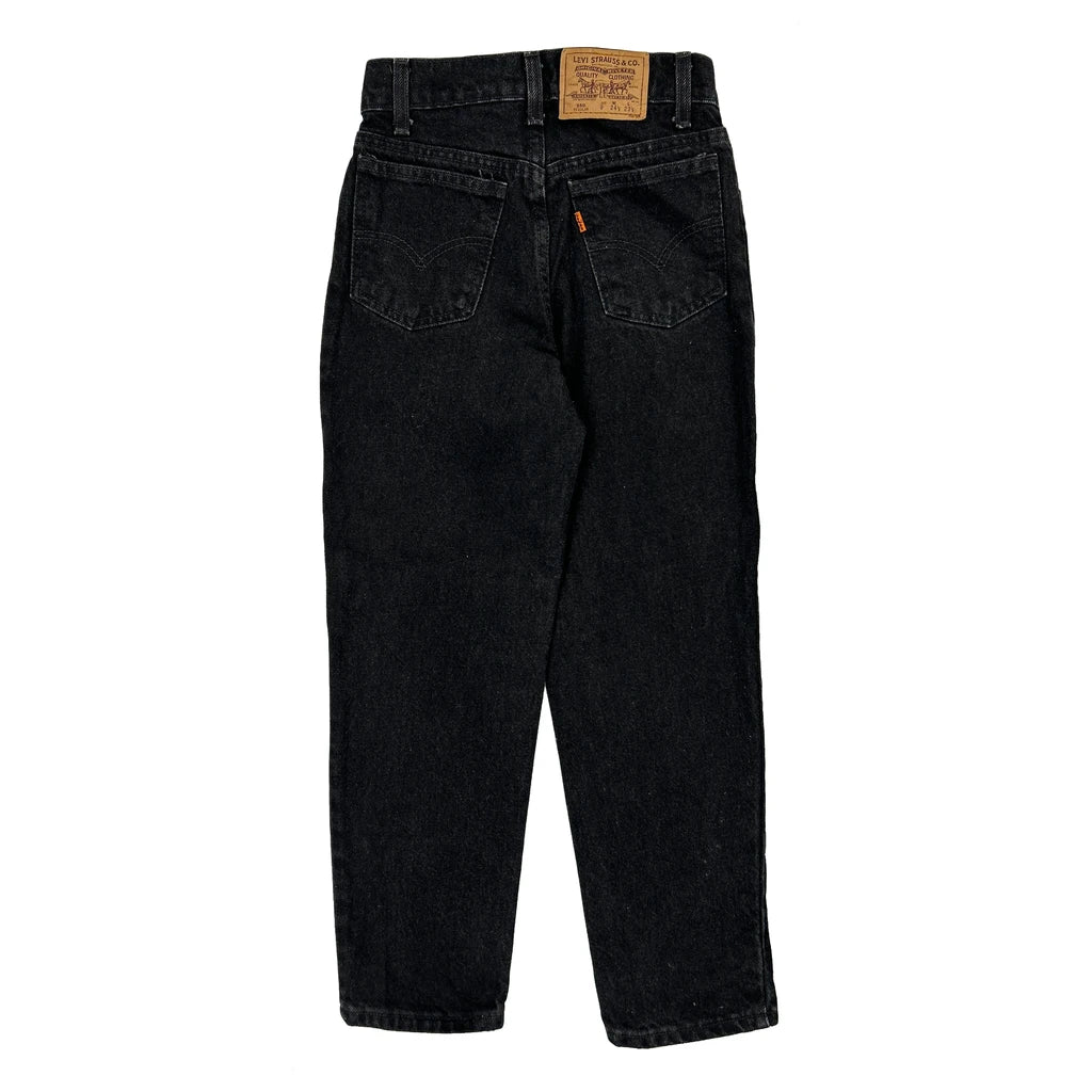 Age 9 Levis Jeans - Small Black Cotton - Image 2