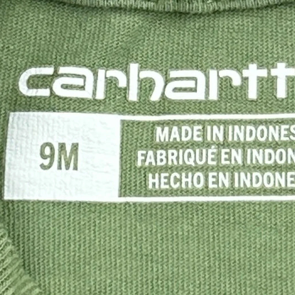Age 9 Months Carhartt Overalls - 2XS Green Cotton - Image 3