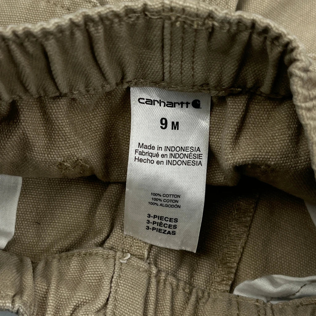 Age 9 Months Carhartt Pants - 3XS Khaki Cotton - Image 3
