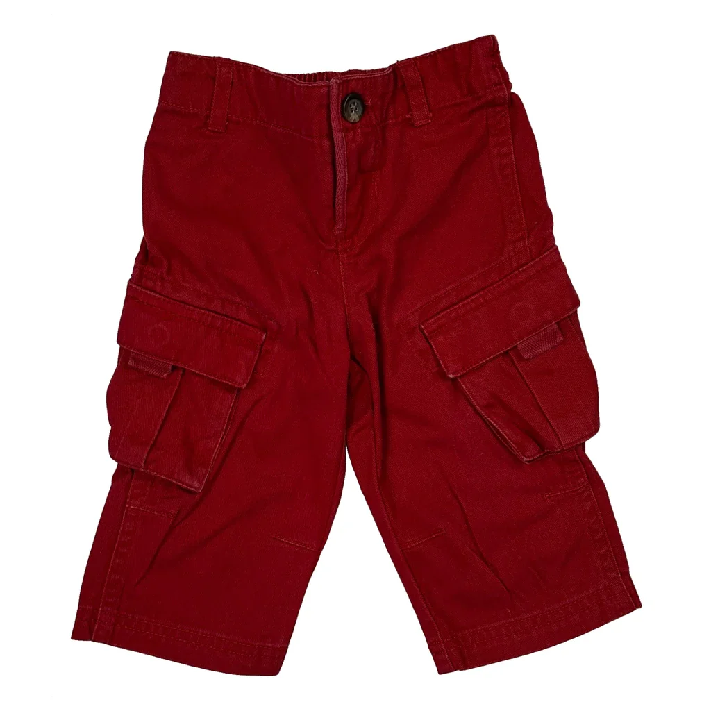 Age 9 Months Polo By Ralph Lauren Cargo Shorts - Xxx-Smallw 6L Red Cotton