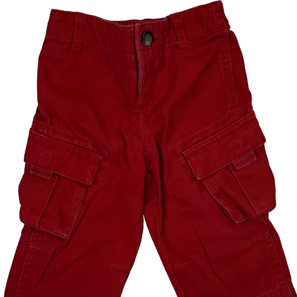 Age 9 Months Polo By Ralph Lauren Cargo Shorts - Xxx-Smallw 6L Red Cotton - Image 4