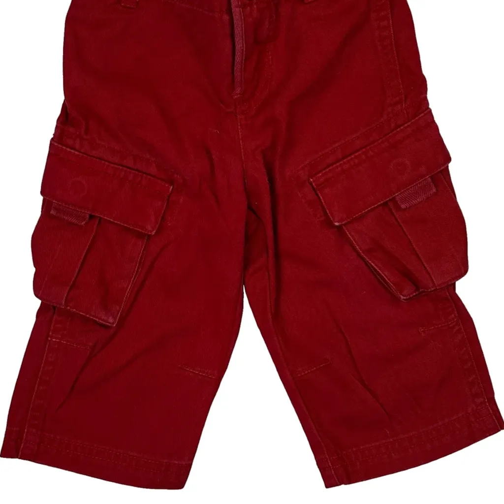 Age 9 Months Polo By Ralph Lauren Cargo Shorts - Xxx-Smallw 6L Red Cotton - Image 5