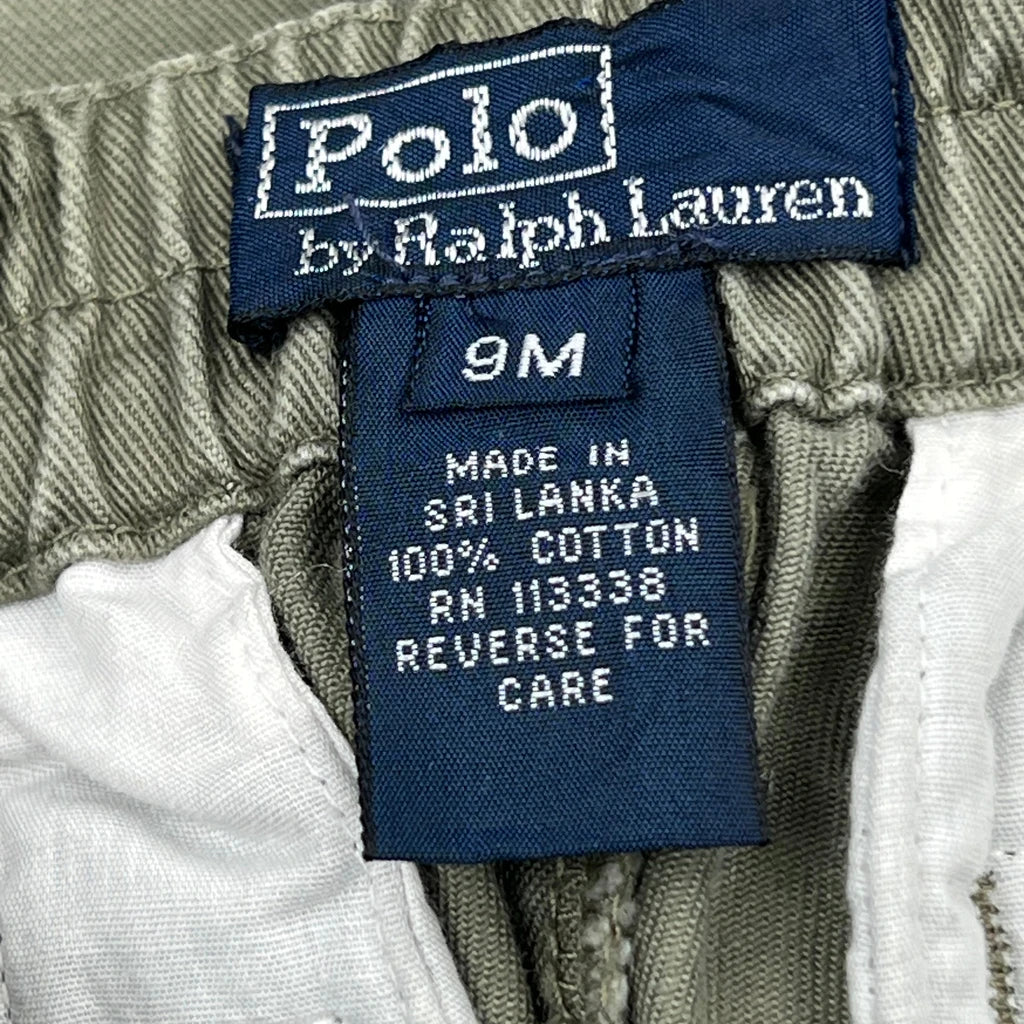 Age 9 Months Polo By Ralph Lauren Chino Shorts - Xxx-Smallw 6L Khaki Cotton - Image 3