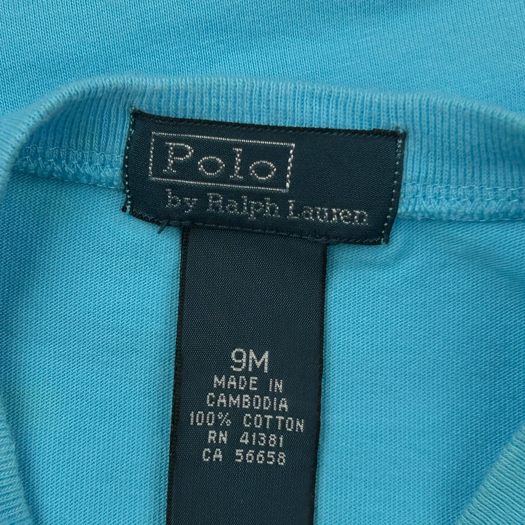 Age 9 Months Polo By Ralph Lauren T-Shirt - 2XS Blue Cotton - Image 3
