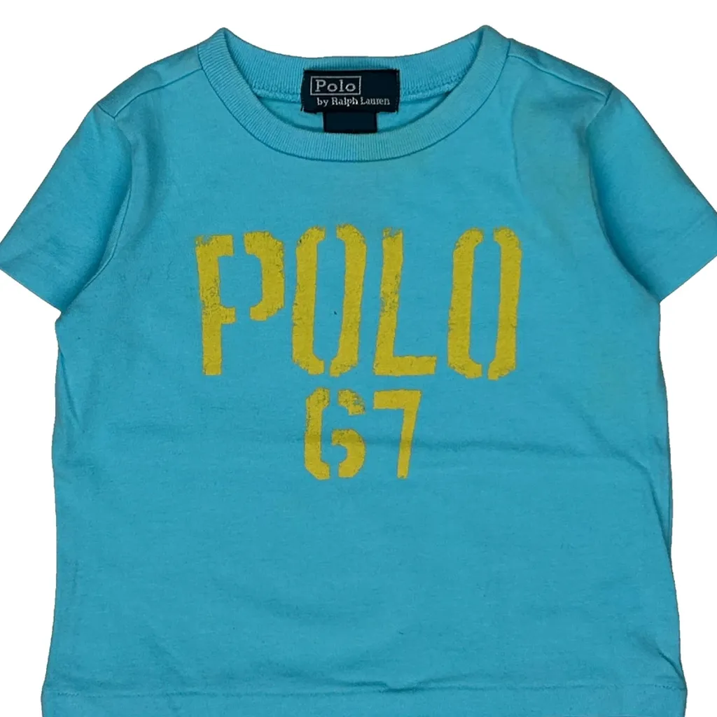 Age 9 Months Polo By Ralph Lauren T-Shirt - 2XS Blue Cotton - Image 6