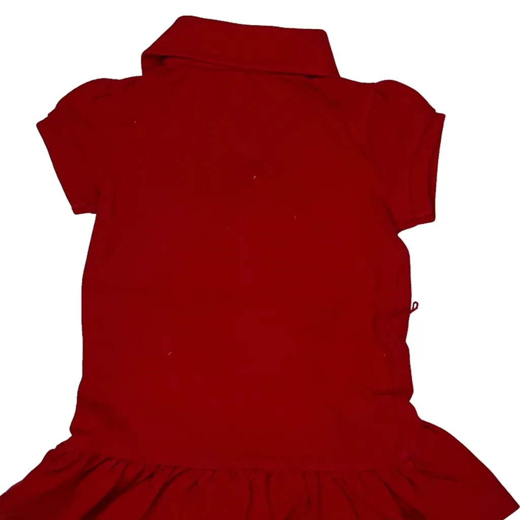 Age 9 Months Ralph Lauren Dress - 3XS Red Cotton - Image 7