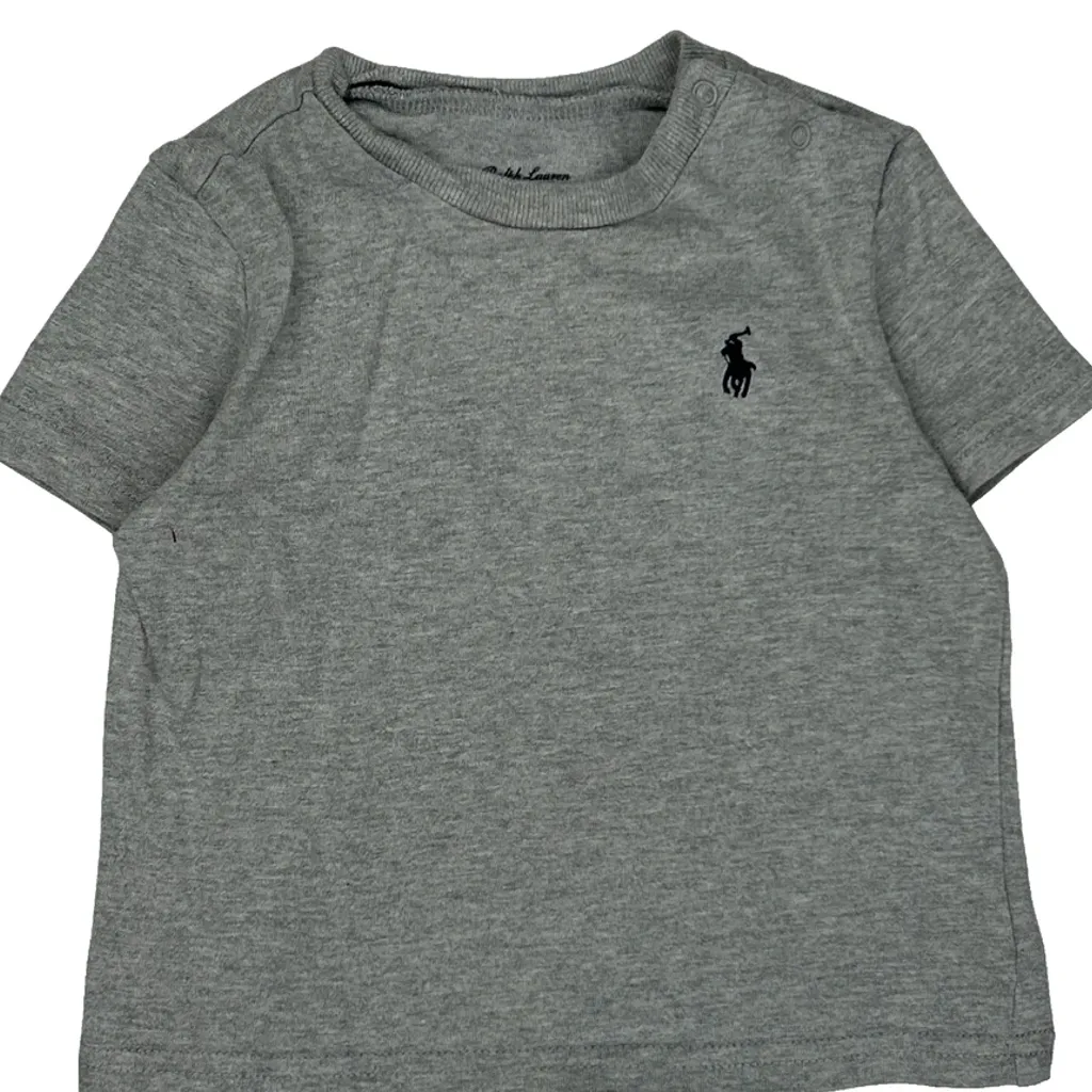 Age 9 Months Ralph Lauren T-Shirt - 3XS Grey Cotton - Image 4