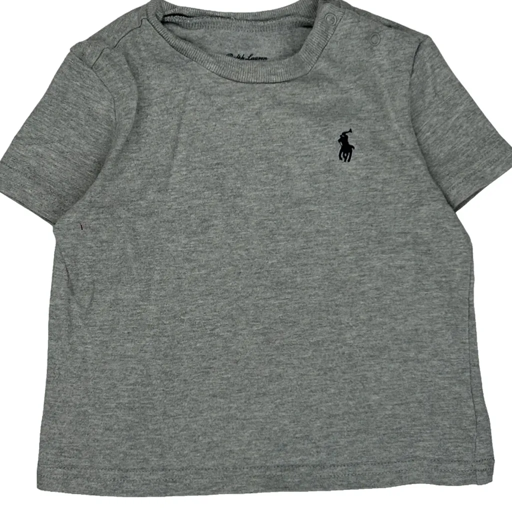 Age 9 Months Ralph Lauren T-Shirt - 3XS Grey Cotton - Image 5