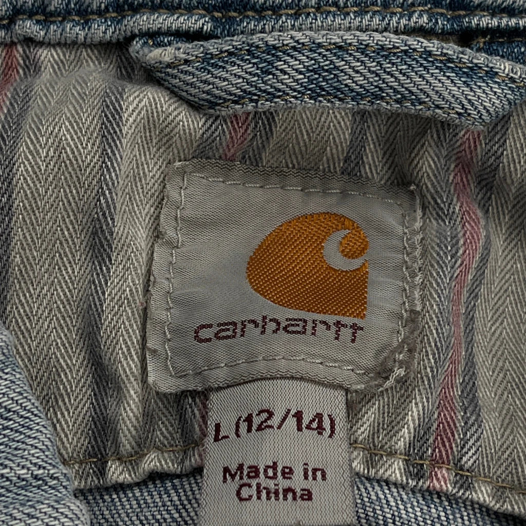 Ages 12 -14 Carhartt Denim Jacket - Large Light Wash Denim - Image 3