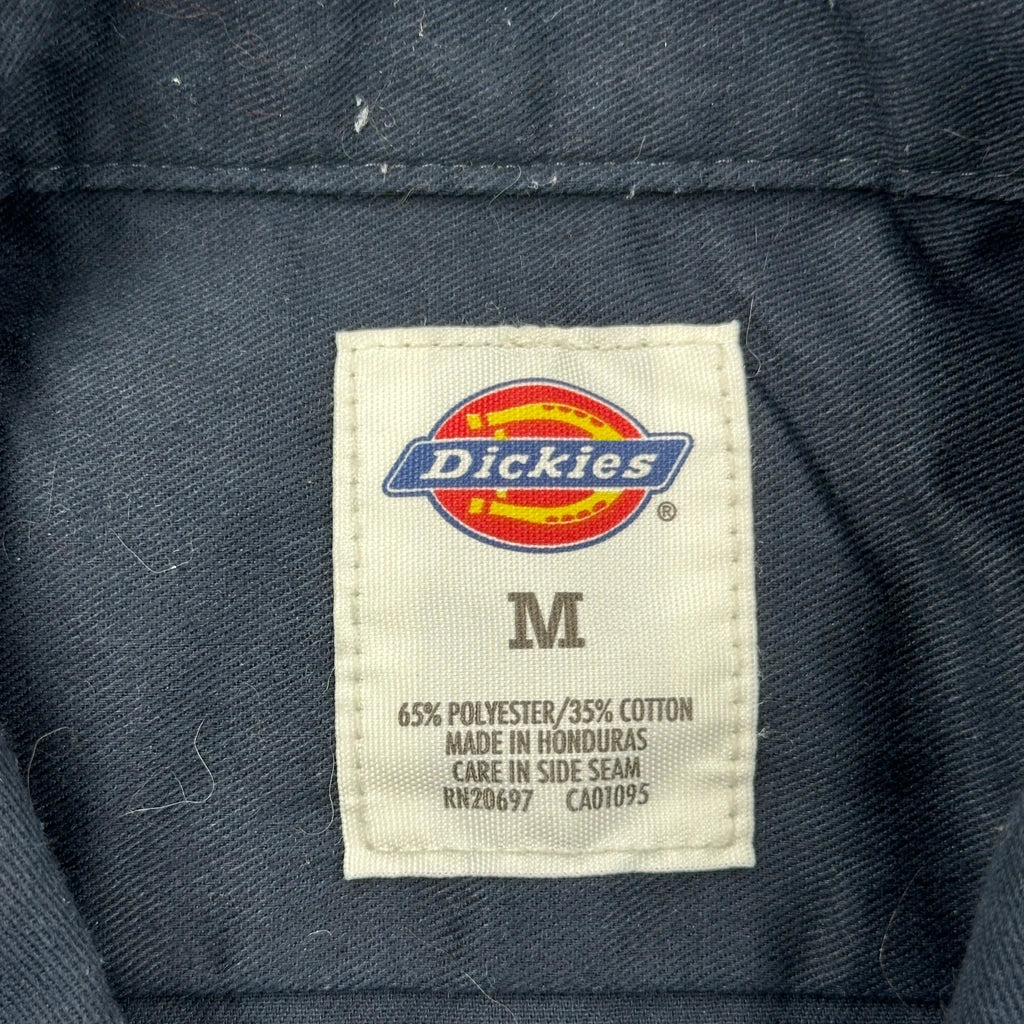Alicat Logo Dickies Short Sleeve Shirt - Medium Navy Polyester Blend - Image 3