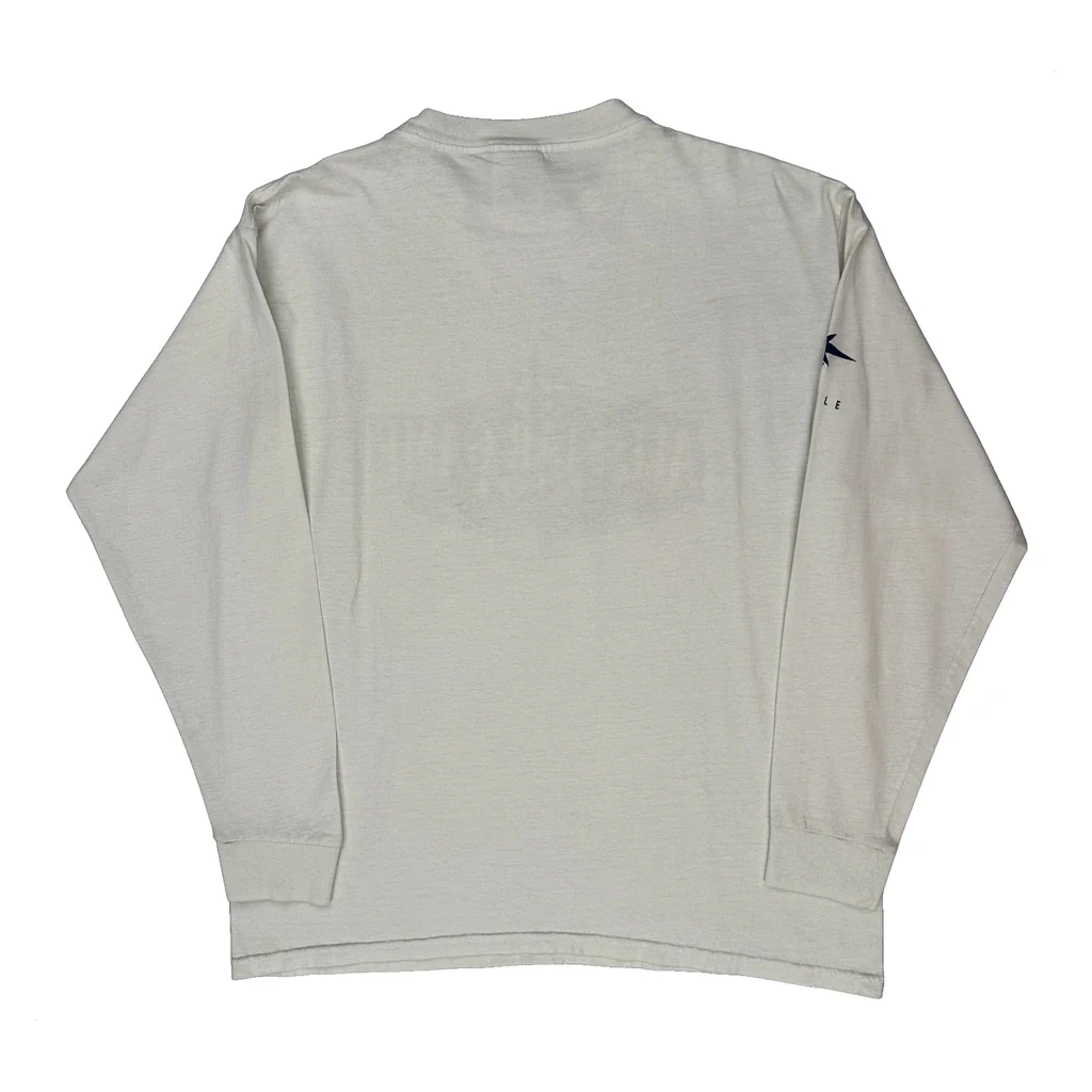 All-Star Game 2001 Seattle Nike Graphic Long Sleeve T-Shirt - Medium White Cotton - Image 2