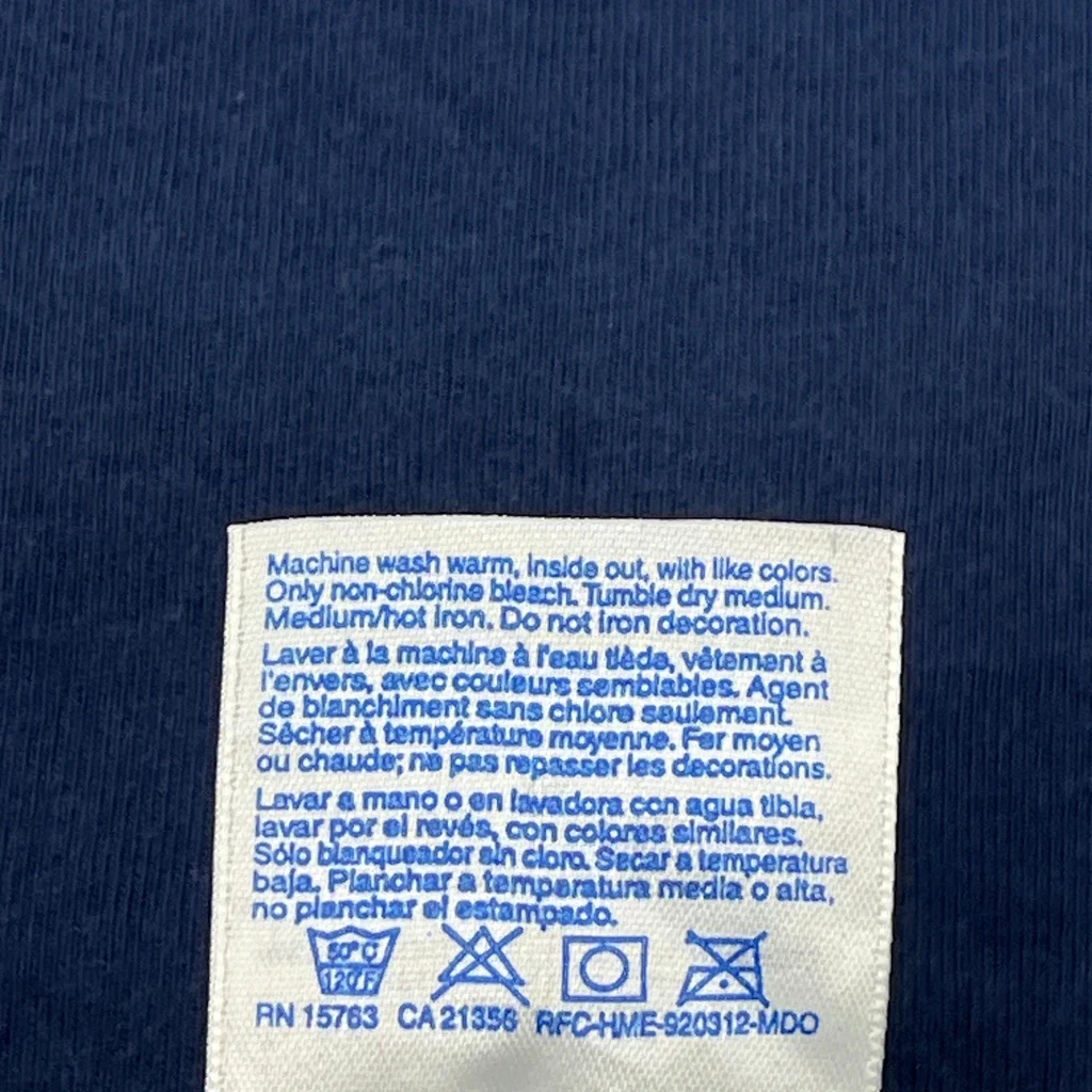 American Bandstand Hanes Single Stitch T-Shirt - XL Blue Cotton - Image 4