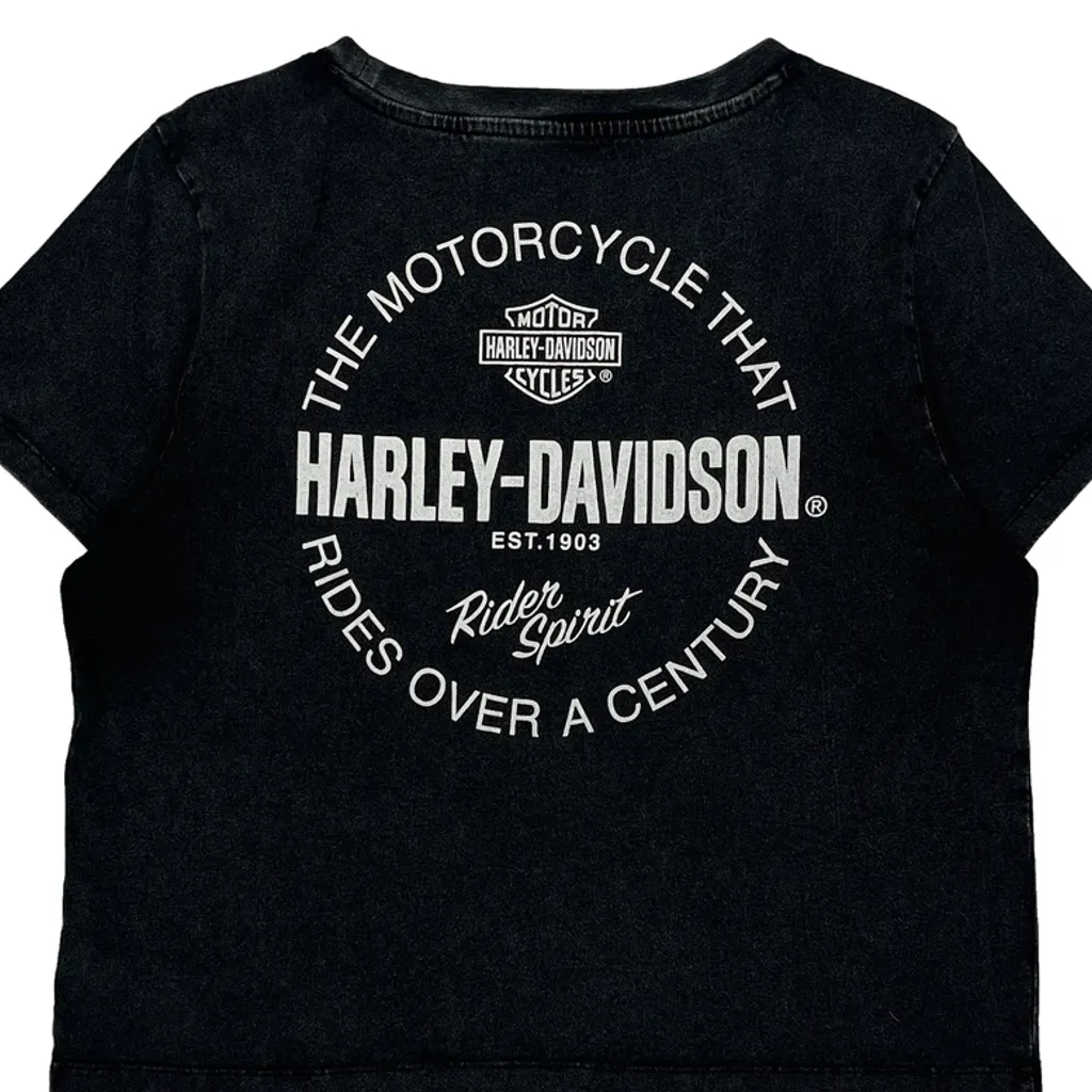 American Classic Harley Davidson Graphic T-Shirt - Medium Black Cotton - Image 7