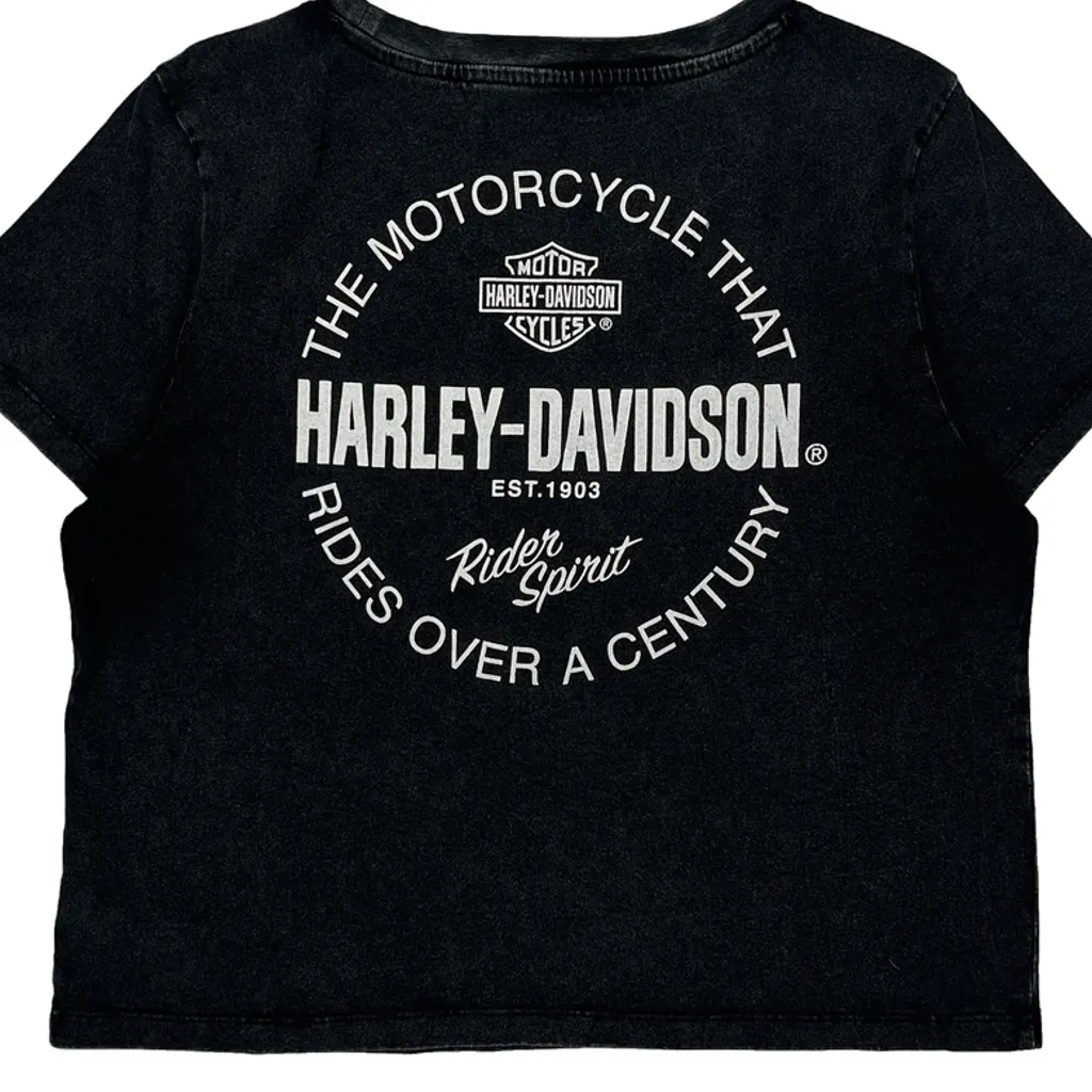 American Classic Harley Davidson Graphic T-Shirt - Medium Black Cotton - Image 8