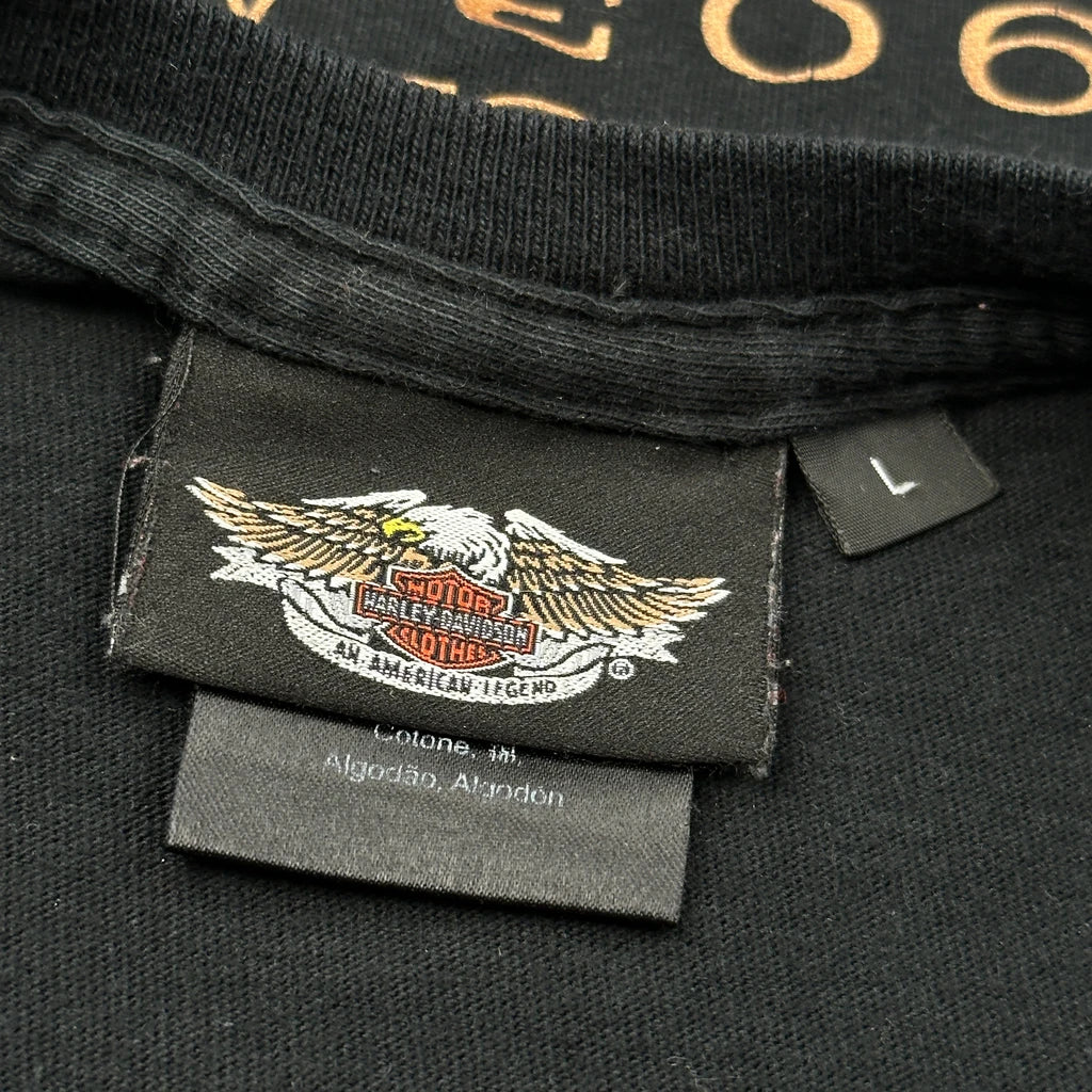 American Classic Motorcycles Harley Davidson Graphic T-Shirt - Large Black Cotton - Image 3