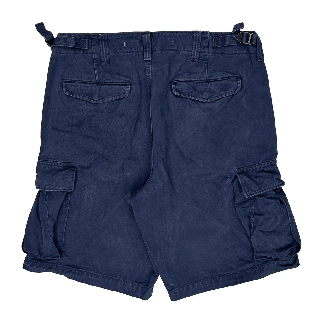 American Eagle Cargo Shorts - 34W 10L Blue Cotton