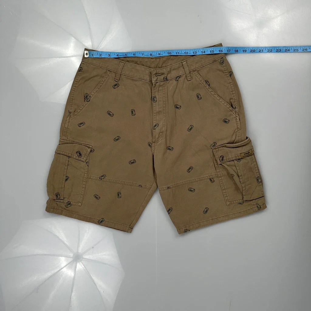 American Eagle Cargo Shorts - 32W 11L Brown Cotton - Image 3
