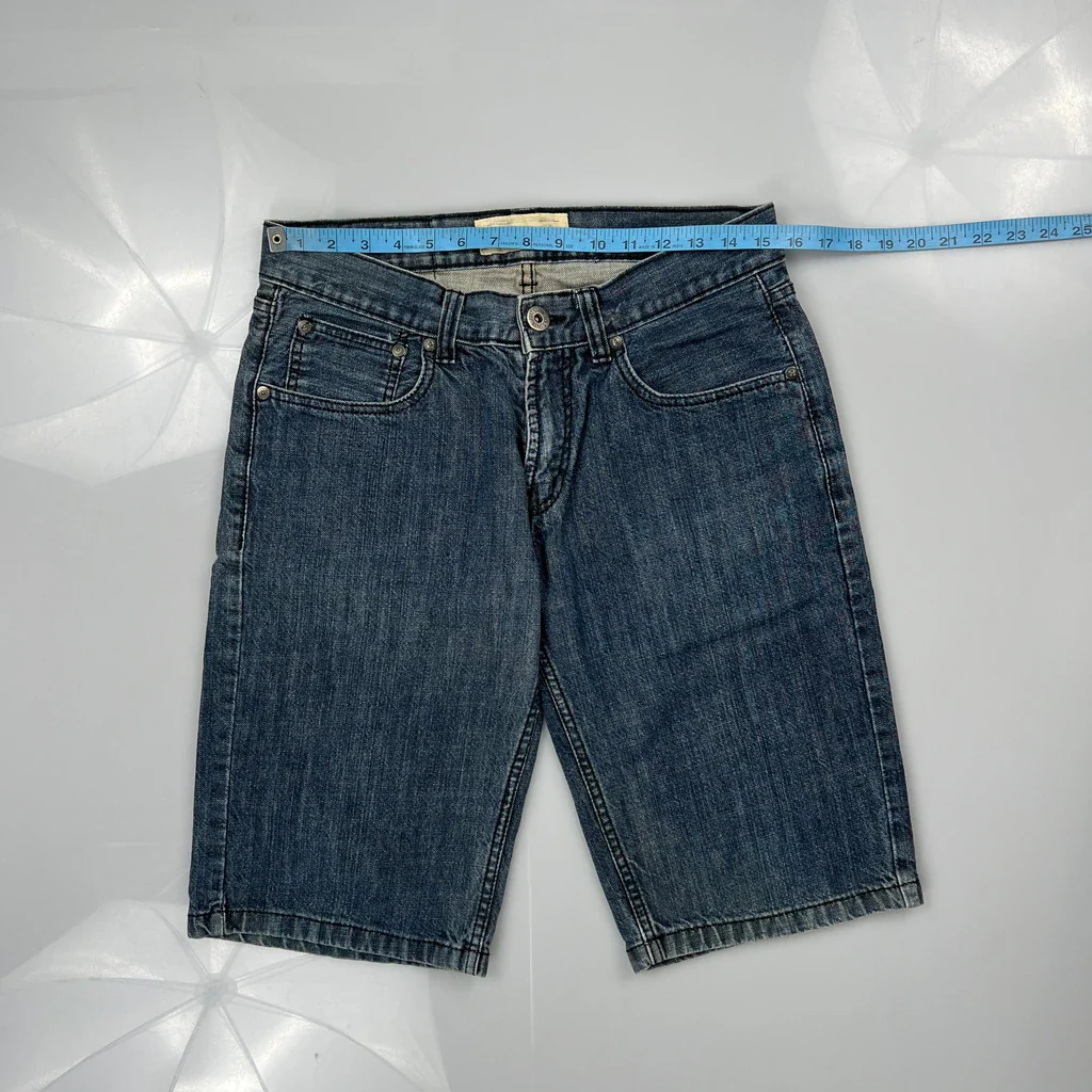 American Eagle Denim Shorts - 30W 12L Blue Cotton - Image 3