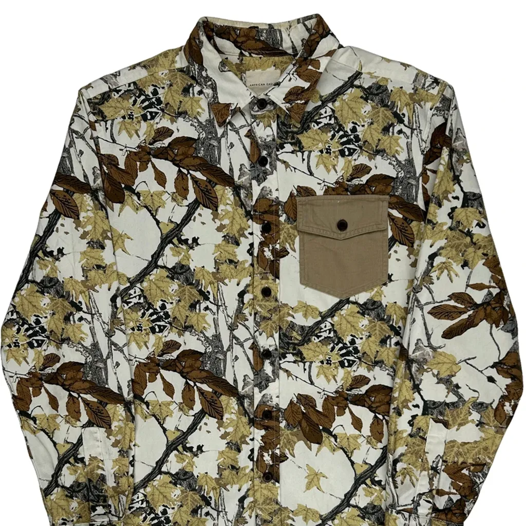 American Eagle Patterned Shirt - Large Multicoloured Cotton - Image 4