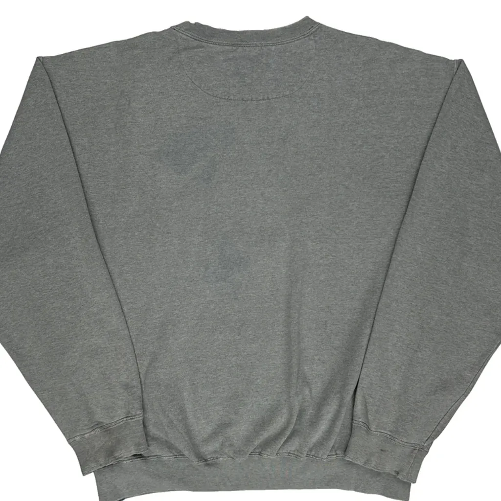 American Flag Chaps Ralph Lauren Spellout Sweatshirt - XL Grey Cotton Blend - Image 6