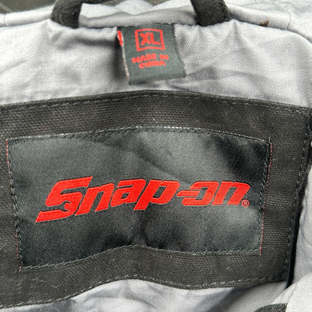 American Flag Patch Snap On Workwear Jacket - XL Black Polyester - Image 3