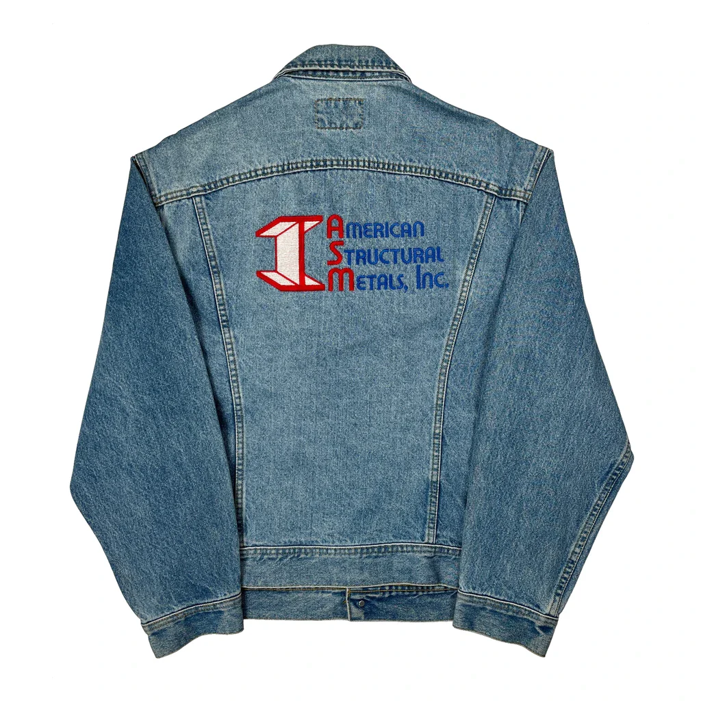 American Structural Metals Inc. Lee Graphic Denim Jacket - 3XL Blue Cotton - Image 2