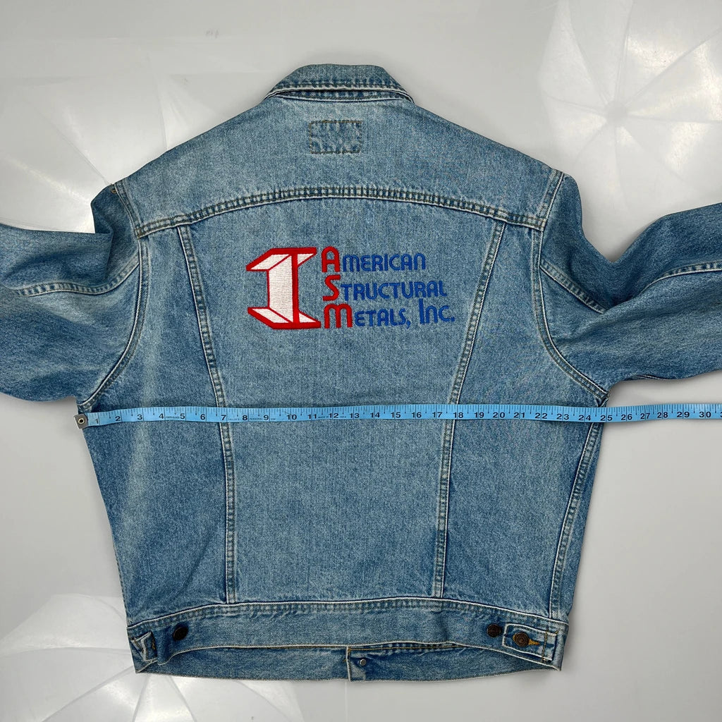 American Structural Metals Inc. Lee Graphic Denim Jacket - 3XL Blue Cotton - Image 3