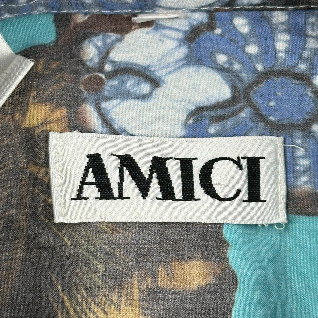 Amici Graphic Hawaiian Shirt - Large Multicoloured Cotton - Image 4