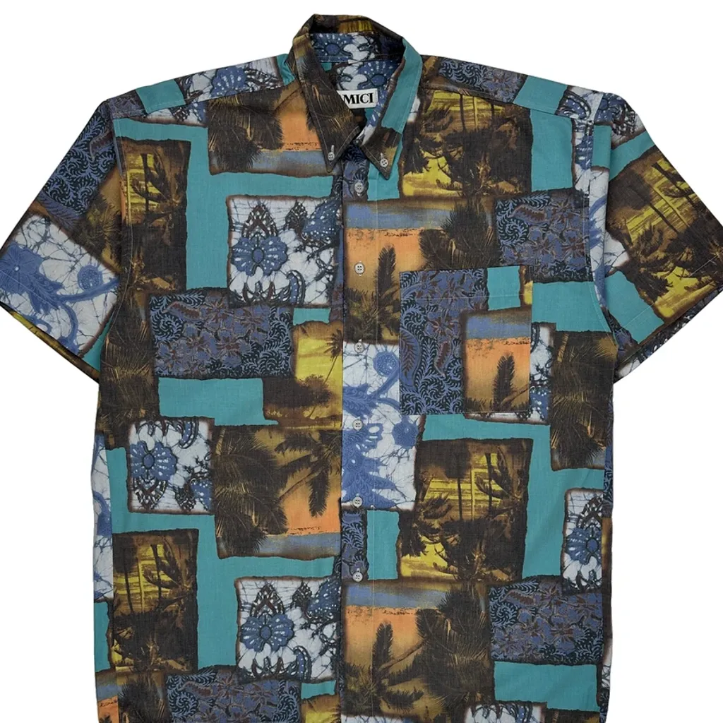 Amici Graphic Hawaiian Shirt - Large Multicoloured Cotton - Image 5