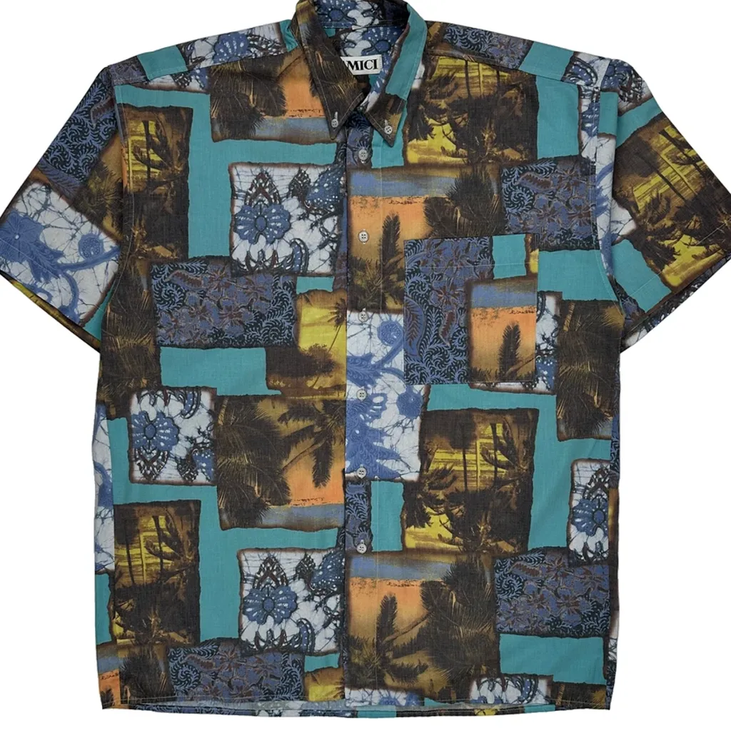 Amici Graphic Hawaiian Shirt - Large Multicoloured Cotton - Image 6