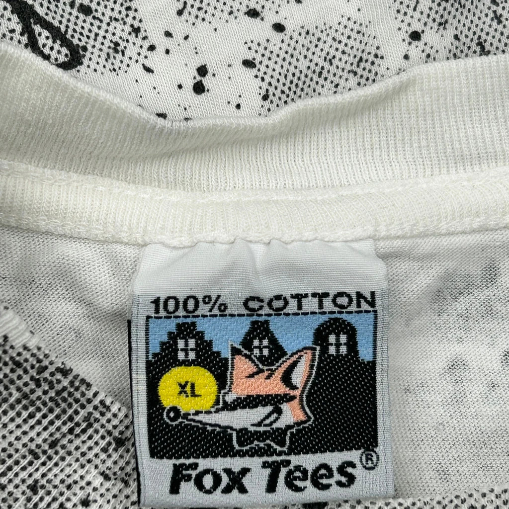 Amsterdam Aop Graffiti Fox Tees Graphic T-Shirt - XL White Cotton - Image 3