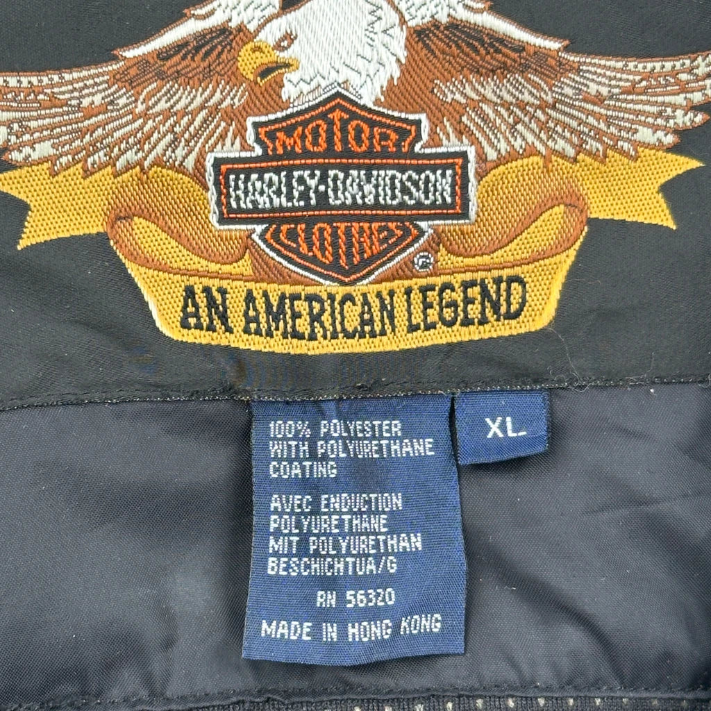 An American Legend Harley Davidson Spellout Jacket - XL Black Polyester - Image 3