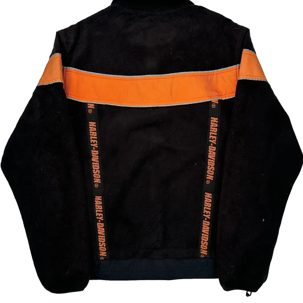 An American Legend Harley Davidson Spellout Jacket - XL Black Polyester - Image 6