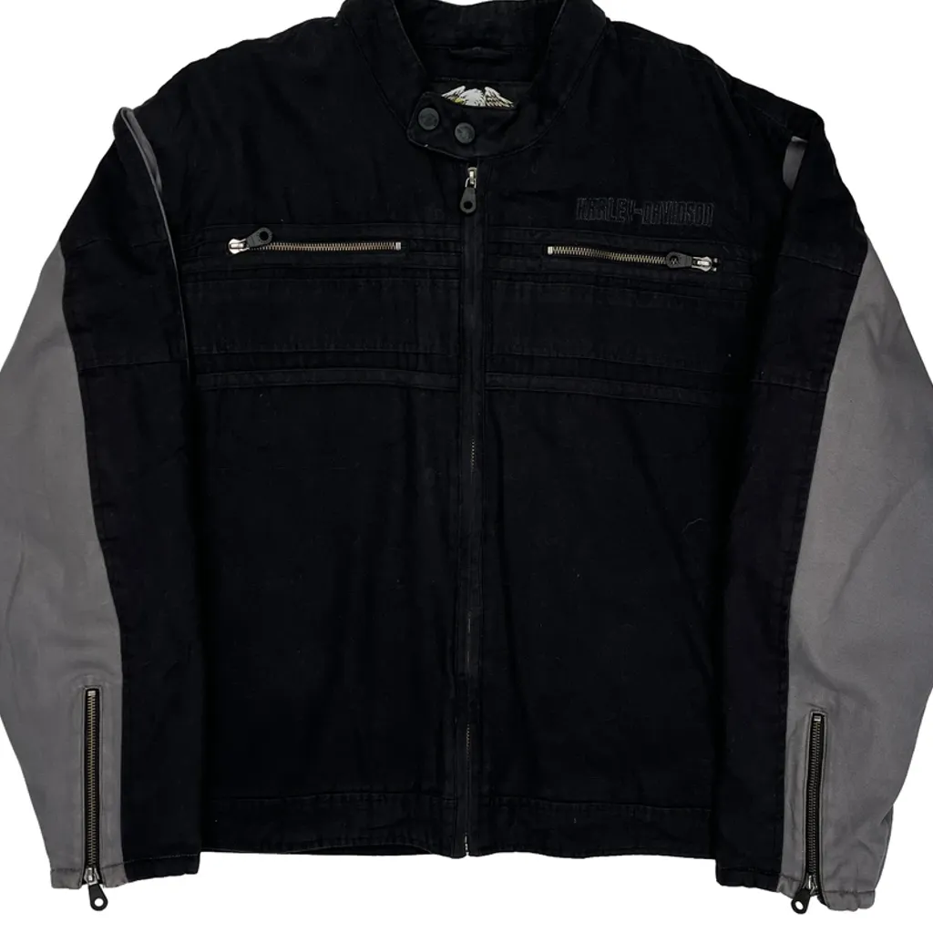 An American Legend Harley Davidson Graphic Jacket - 2XL Black Cotton - Image 5