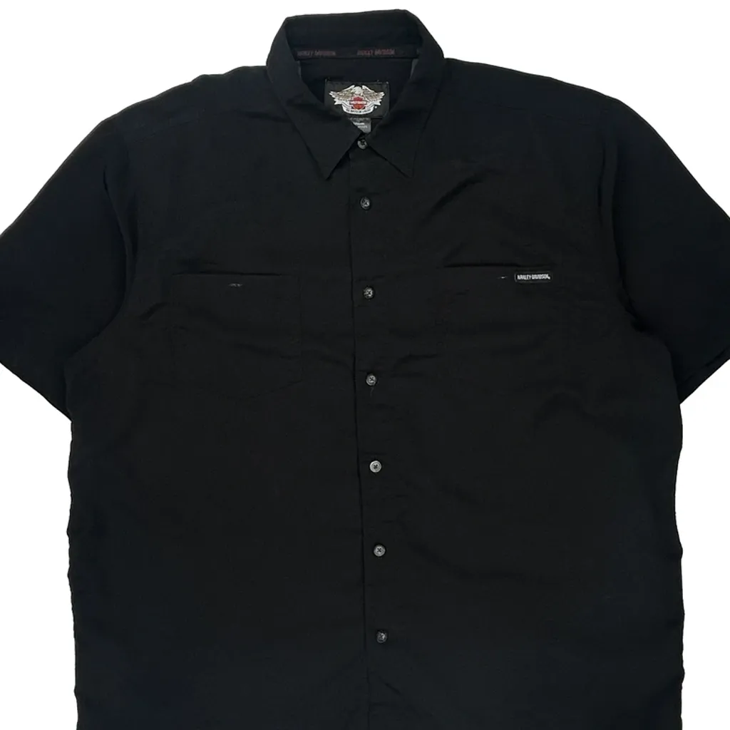 An American Legend Harley Davidson Short Sleeve Shirt - XL Black Polyester - Image 5