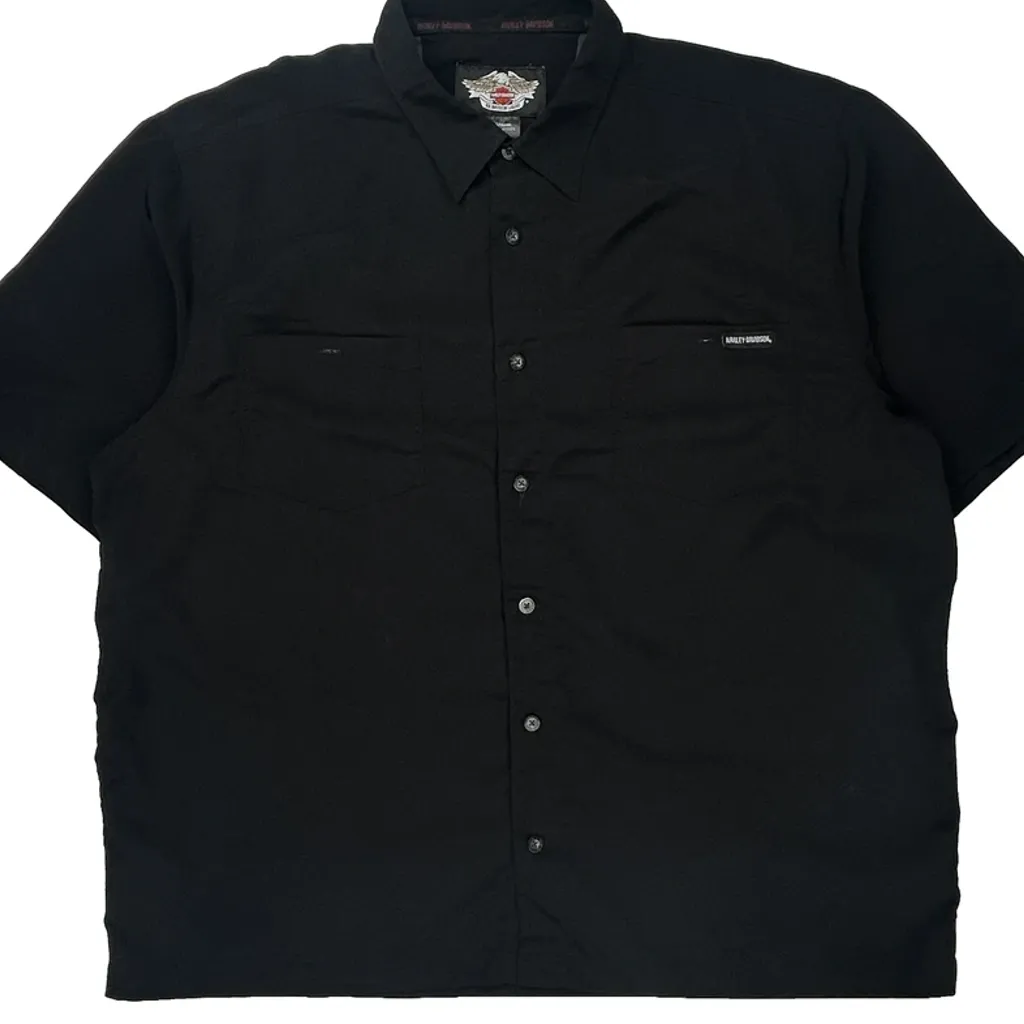 An American Legend Harley Davidson Short Sleeve Shirt - XL Black Polyester - Image 6