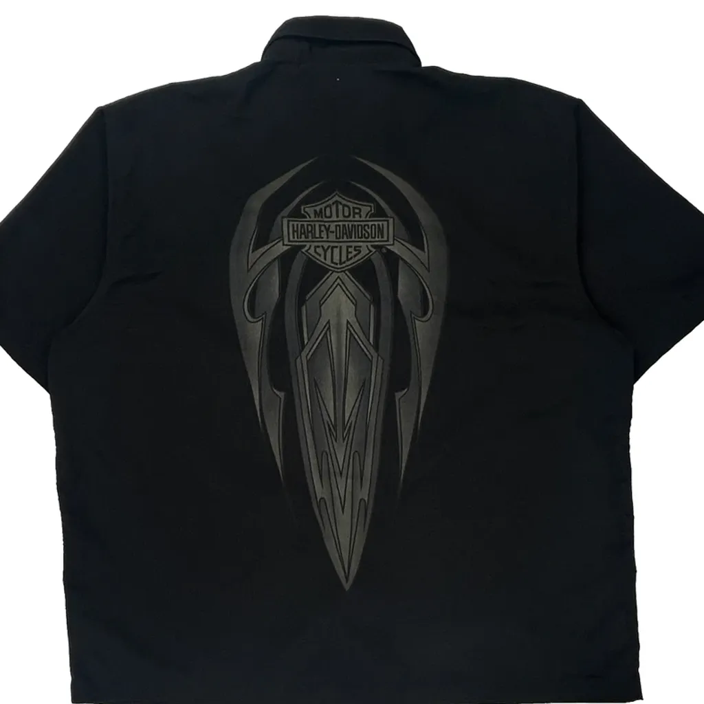 An American Legend Harley Davidson Short Sleeve Shirt - XL Black Polyester - Image 7