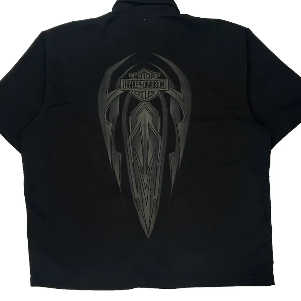 An American Legend Harley Davidson Short Sleeve Shirt - XL Black Polyester - Image 8