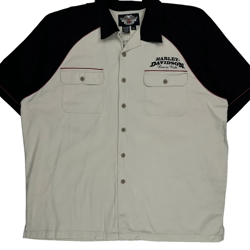 An American Legend Harley Davidson Short Sleeve Shirt - 2XL Black Cotton - Image 4