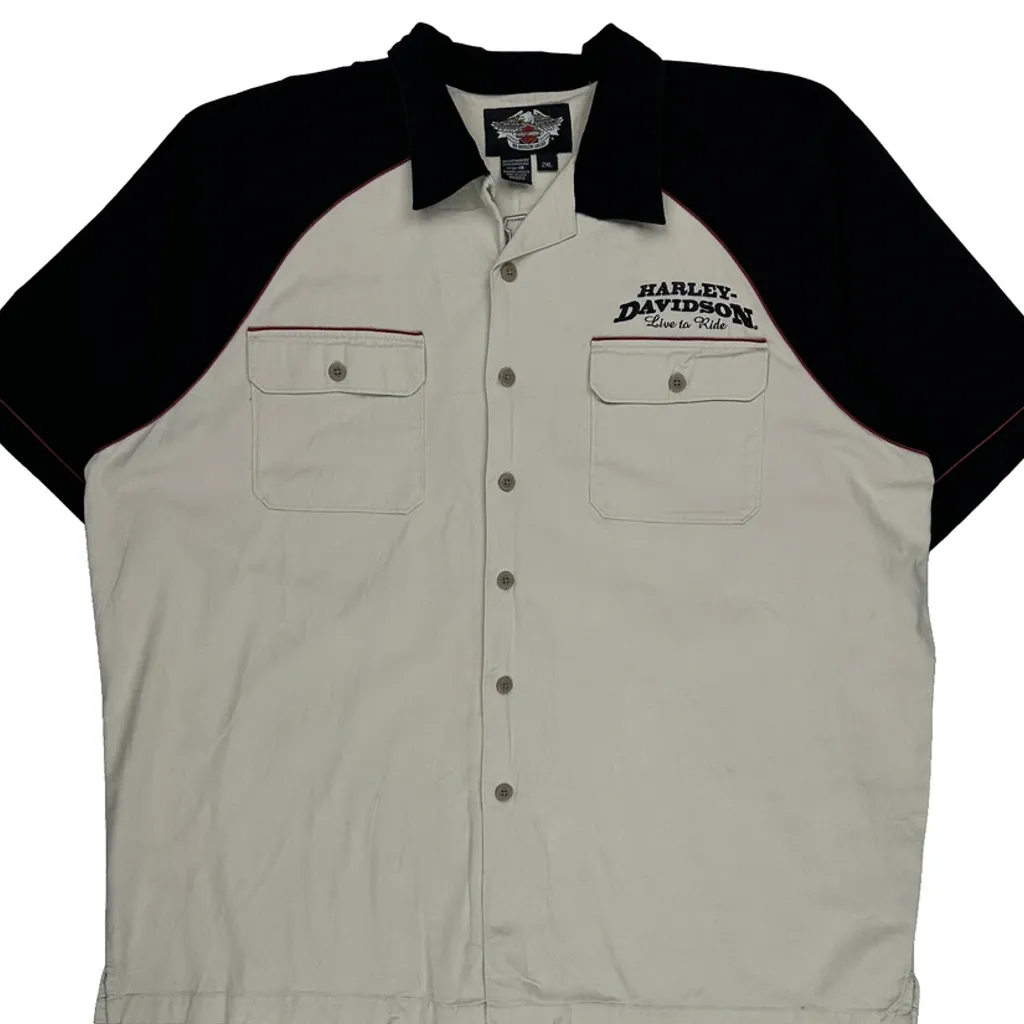 An American Legend Harley Davidson Short Sleeve Shirt - 2XL Black Cotton - Image 5