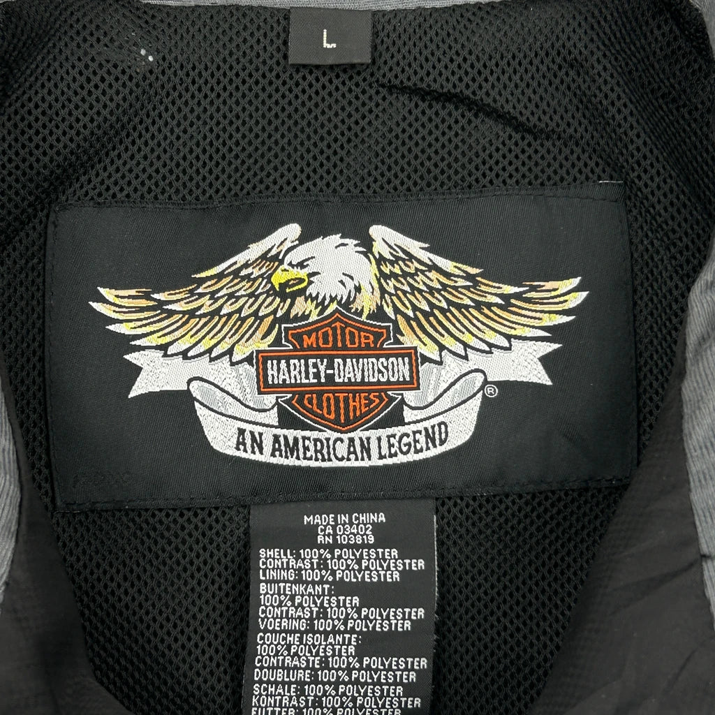 An American Legend Harley Davidson Windbreaker - Large Black Polyester - Image 3