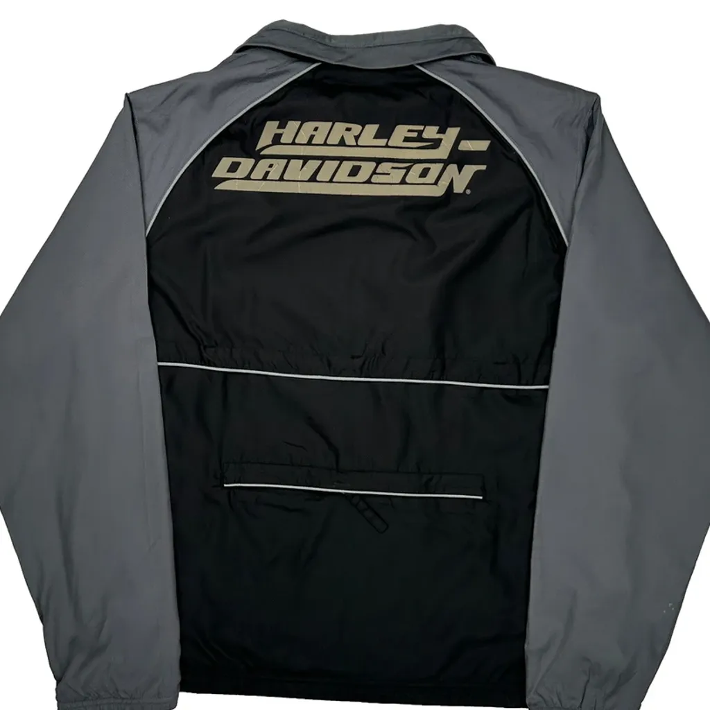 An American Legend Harley Davidson Windbreaker - Large Black Polyester - Image 6
