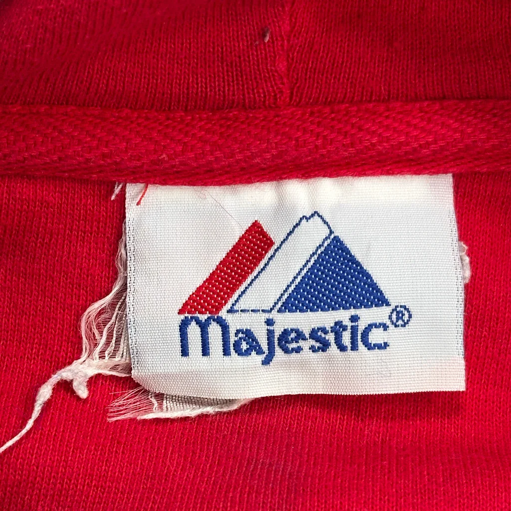 Angels Majestic Mlb Hoodie - XL Grey Cotton - Image 4