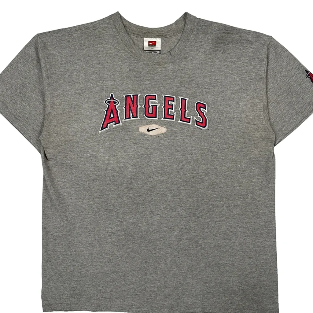 Angels Nike Mlb T-Shirt - XL Grey Cotton - Image 5