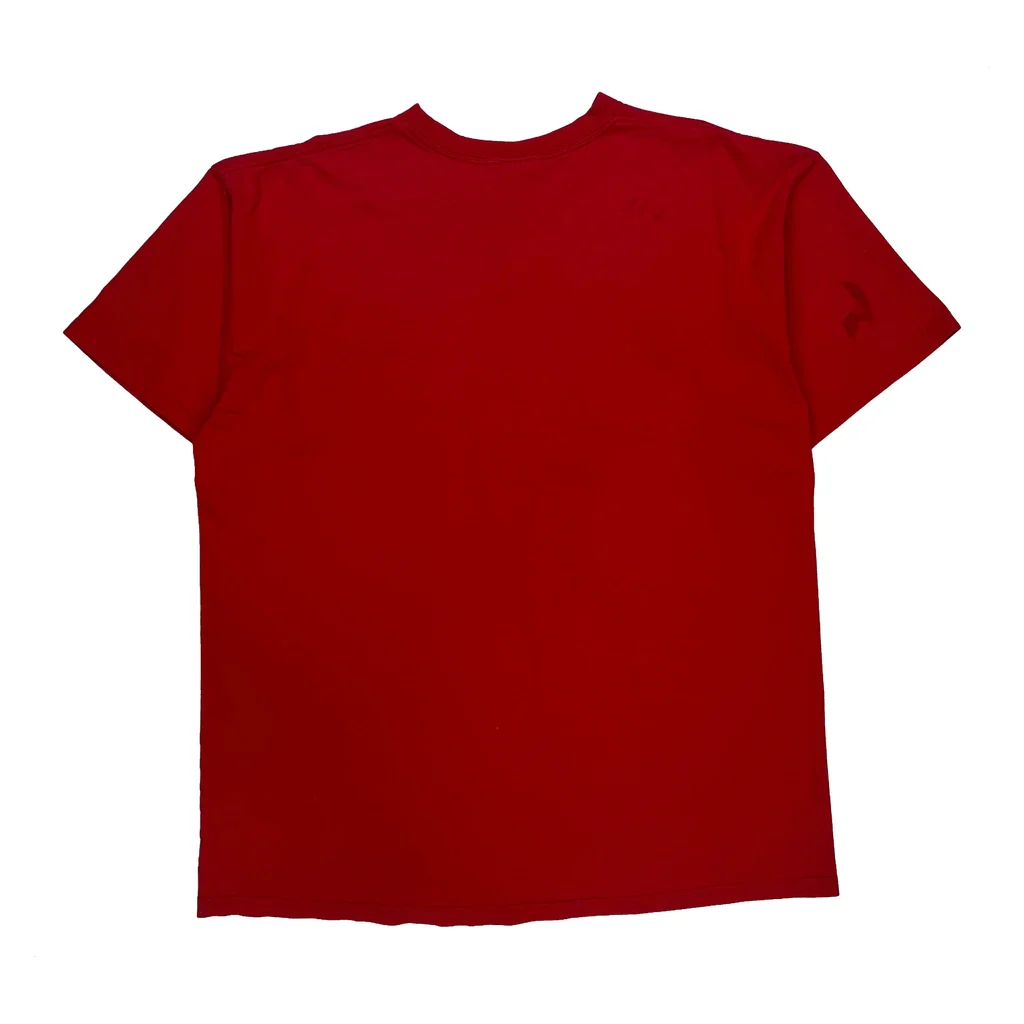 Angels Nike Graphic T-Shirt - XL Red Cotton - Image 2