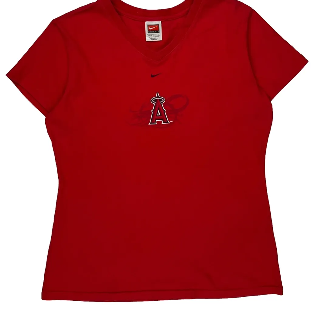 Angels Nike T-Shirt - Large Red Cotton - Image 5