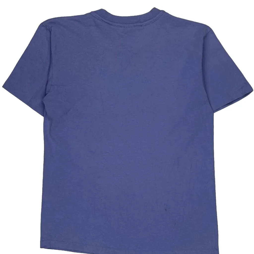 Anvil Single Stitch T-Shirt - Medium Blue Cotton - Image 6