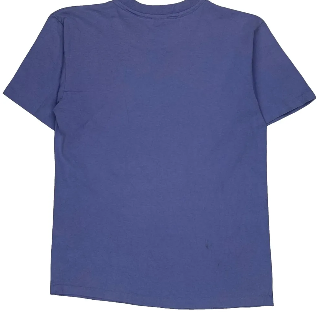 Anvil Single Stitch T-Shirt - Medium Blue Cotton - Image 7