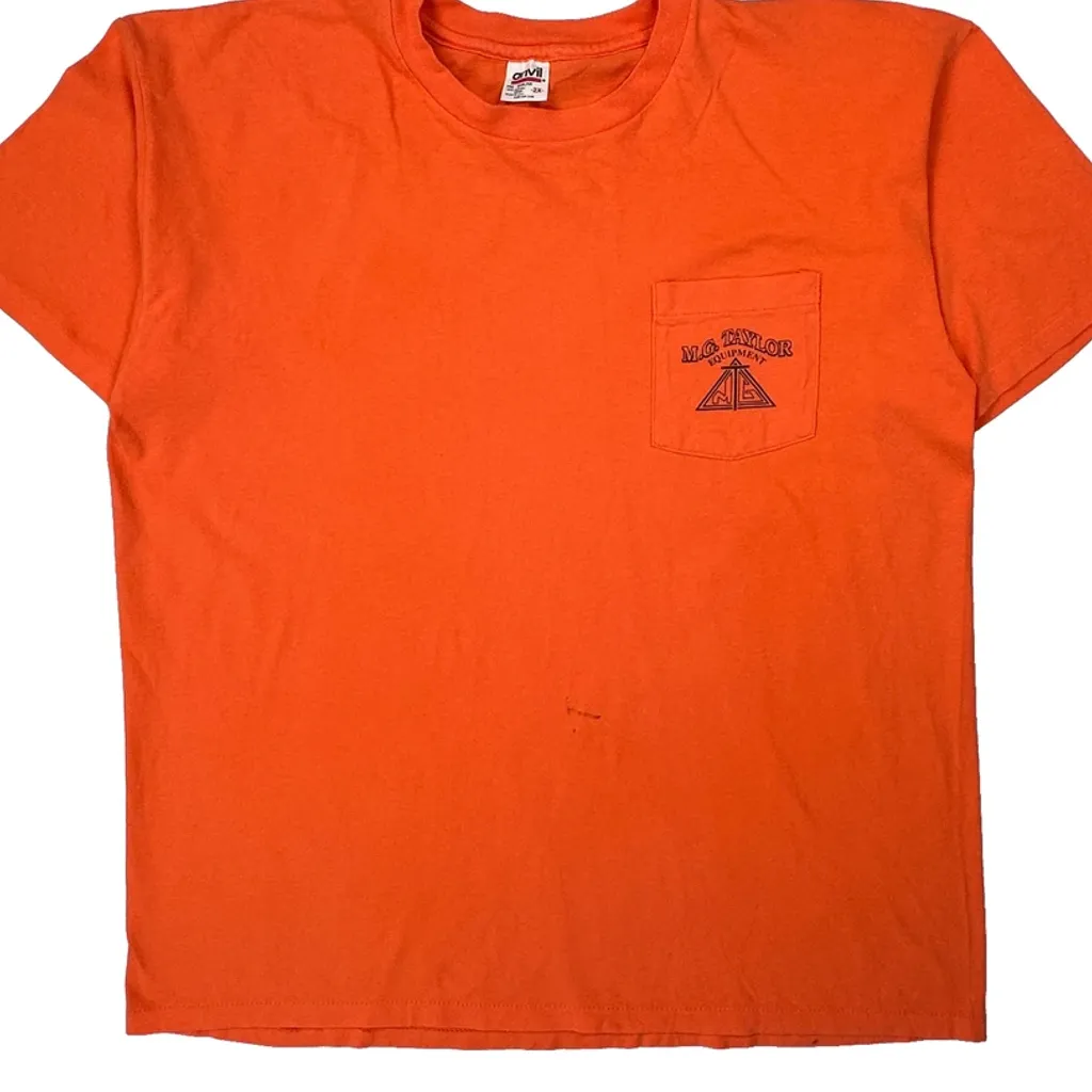 Anvil Single Stitch T-Shirt - 2XL Orange Cotton - Image 4