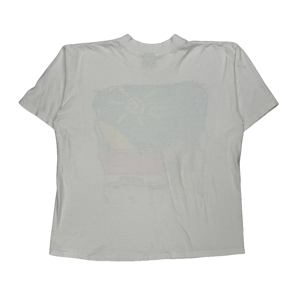 Anvil Graphic T-Shirt - Large White Cotton - Image 2